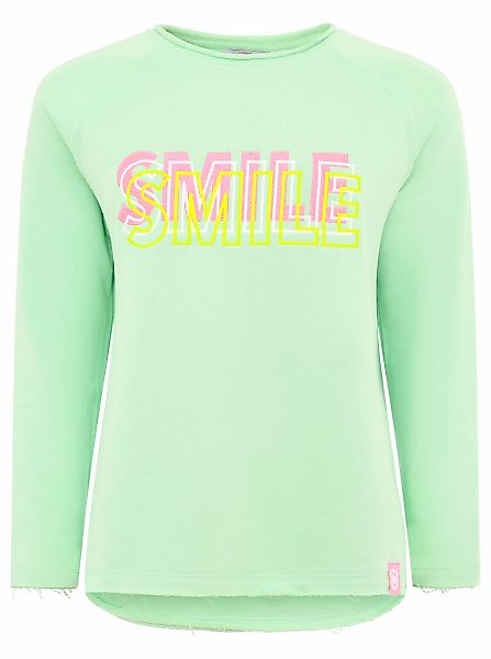 Zwillingsherz Sweatshirt ""Smile"", mit fröhlichem Statement-Print günstig online kaufen