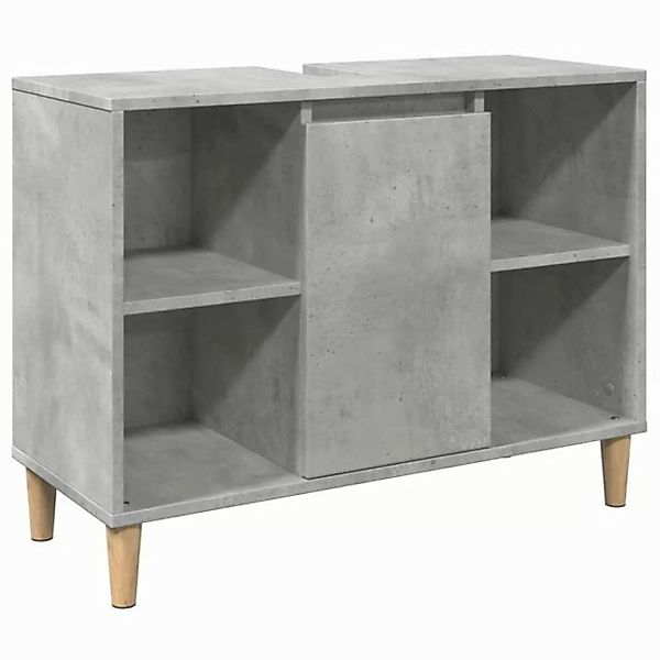 vidaXL Badezimmerspiegelschrank Badschrank Betongrau 80x33x60 cm Holzwerkst günstig online kaufen