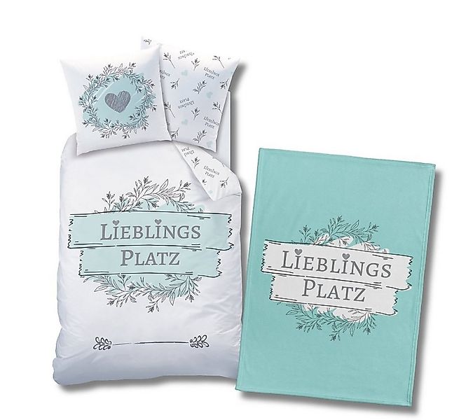 MTOnlinehandel Bettwäsche Lieblingsplatz 135x200 + 80x80 cm, 100 % Baumwoll günstig online kaufen