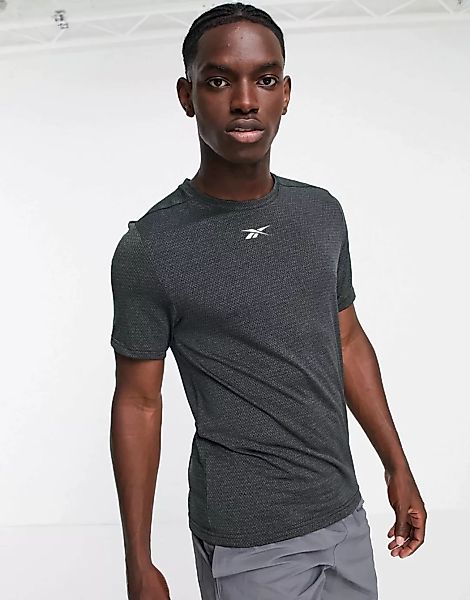 Reebok – Training – T-Shirt in Schwarz meliert günstig online kaufen