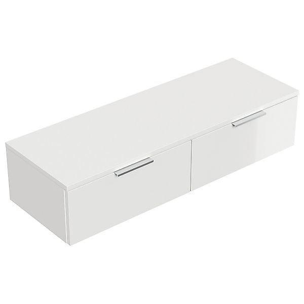 Posseik Hängekonsole Citadien Slimline 2 Schubl. 105 x 24 x 37 cm Weiß Hgl. günstig online kaufen