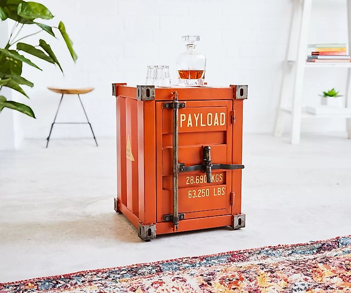 Bar Container 42x42 cm Metall Orange günstig online kaufen
