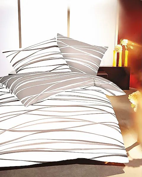 Kaeppel Wendebettwäsche »Motion« 2 Stk. tlg. Mit feinen Wellenlinien günstig online kaufen