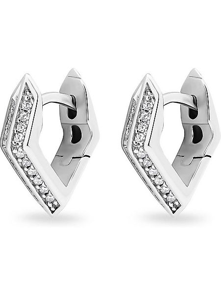 JETTE Paar Creolen JETTE Damen-Creolen 925er Silber 40 Zirkonia (Paar), CON günstig online kaufen