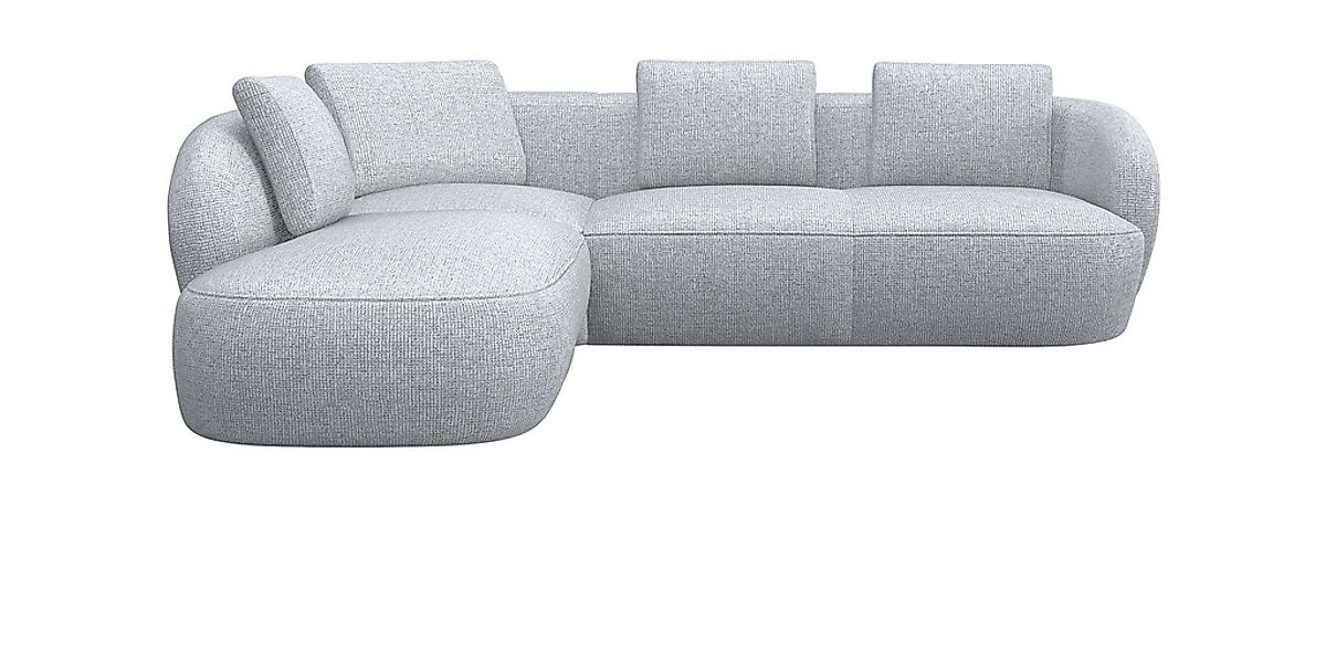 FLEXLUX Ecksofa "Torino, rund, L-Form, Sofa-Ecke mit Ottomane", Modernes, o günstig online kaufen