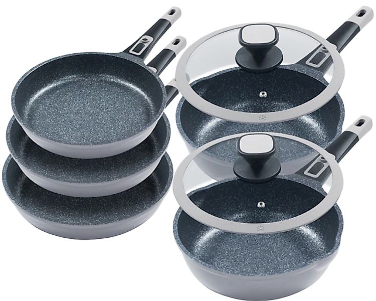 KING Pfannen-Set »»Moonscape 5er«, inkl. 2 Glasdeckel« Aluminiumguss Set, 5 günstig online kaufen