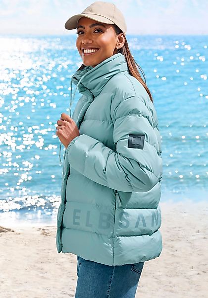 Elbsand Steppjacke mit großem seitlichen Logo-Print günstig online kaufen