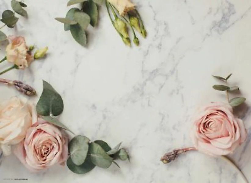 tischsetmacher Tischset Platzsets abwaschbar - Rosen auf Marmor - aus erstk günstig online kaufen