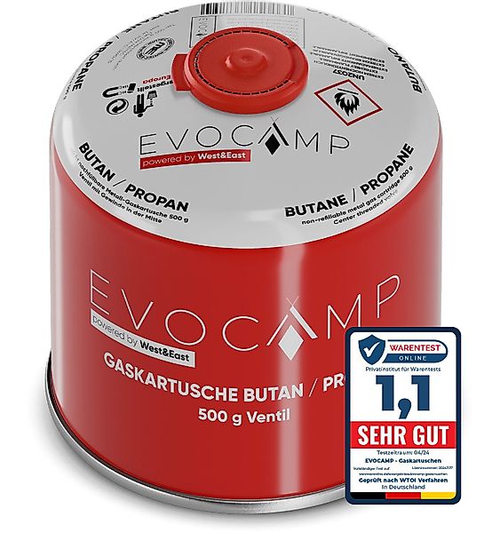 EVOCAMP Gaskartusche Ventilkartusche mit Butan/Propan Gas günstig online kaufen