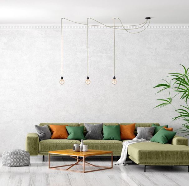 Hoopzi Pendelleuchte Hang 3 Pendelleuchte Textilkabel günstig online kaufen