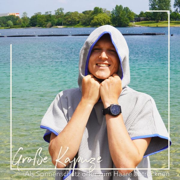 blanketino Badeponcho Strandponcho aus Baumwolle, Kapuze, günstig online kaufen
