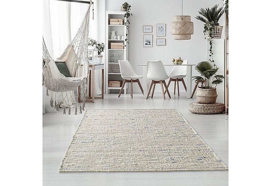 TaraCarpet Wollteppich TaraCarpet Handwebteppich Oslo, rechteckig, Höhe: 10 günstig online kaufen