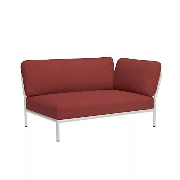 LEVEL Outdoor Sofa Lounge-Modul 2 Scharlachrot Weiß Rechts günstig online kaufen