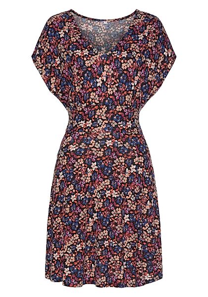 Vivance Sommerkleid mit Blumendruck und V-Ausschnitt, leichtes Strandkleid günstig online kaufen