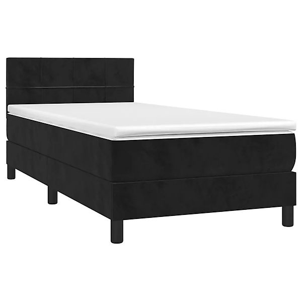 vidaXL Boxspringbett mit Matratze Schwarz 90x200 cm Samt 3141283 günstig online kaufen