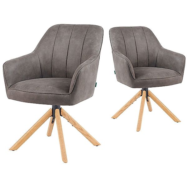 DUBI Möbel Polsterstuhl Mika-Levi 2er-Set, Federkern, günstig online kaufen