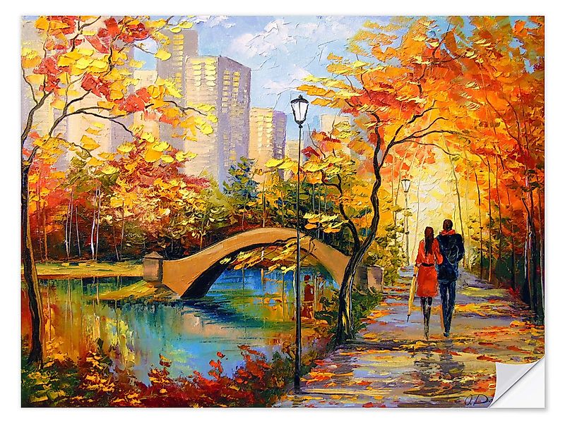 Posterlounge Wandbild Herbst-Spaziergang in New York, günstig online kaufen