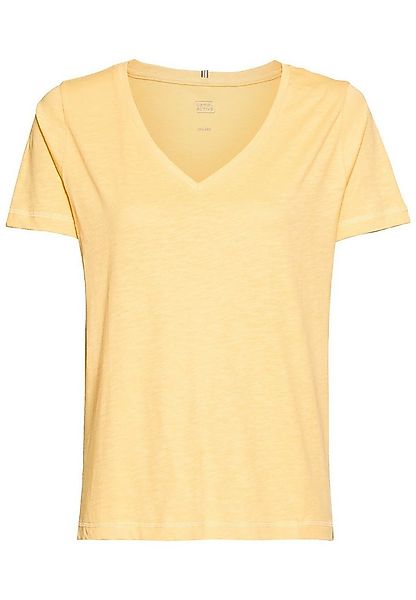 camel active T-Shirt aus reiner Baumwolle Kurzarm V-Ausschnitt günstig online kaufen
