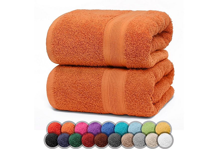 NatureMark Duschtücher 2er-Set Frottier Duschtücher 70x140cm, 100% Baumwoll günstig online kaufen