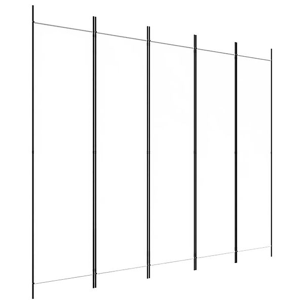 vidaXL Paravent, 5-tlg. Raumteiler Weiß 250x200 günstig online kaufen