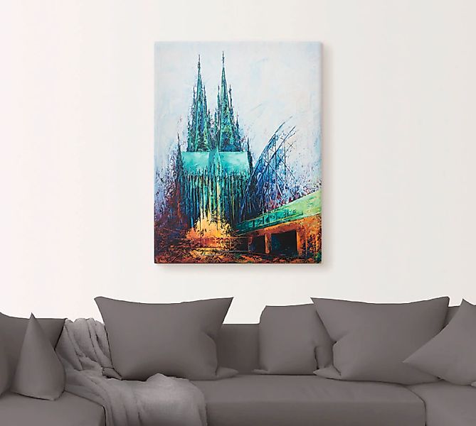 Artland Wandbild »Kölner Dom«, Deutschland, (1 St.), als Leinwandbild, Post günstig online kaufen