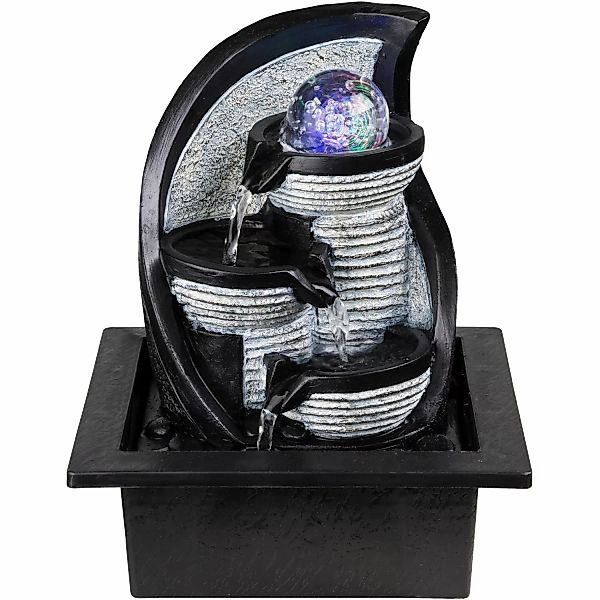 Globo LED-Brunnen Albert Kunststoff Grau günstig online kaufen
