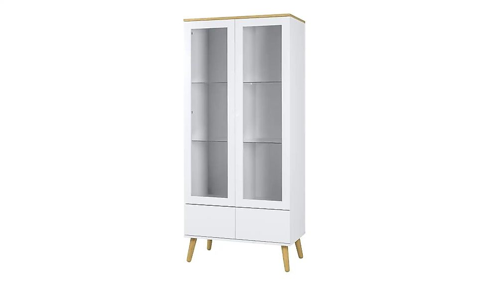 Roomers Standvitrine   Scan ¦ weiß ¦ Maße (cm): B: 79 H: 178,5 T: 43.0 Schr günstig online kaufen