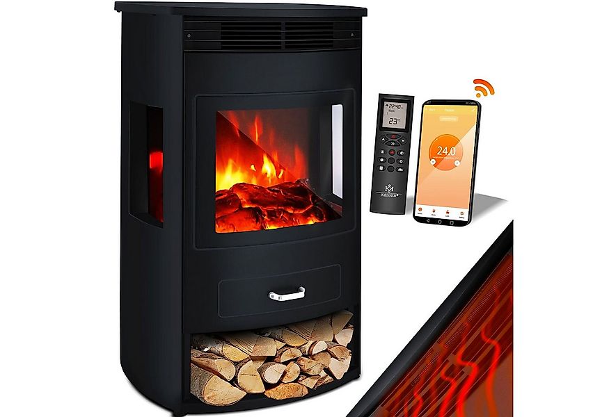 KESSER Elektrokamin, Prio Elektrokamin mit Heizung Heizlüfter Fernbedienung günstig online kaufen