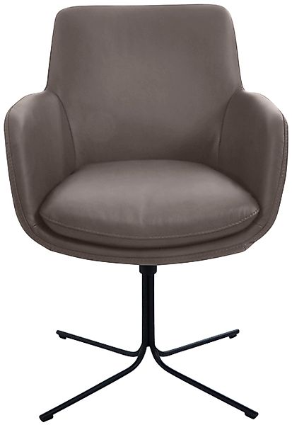 K+W Komfort & Wohnen Drehstuhl "Pego" () filigranem 4-Fuß-Gestell in schwar günstig online kaufen