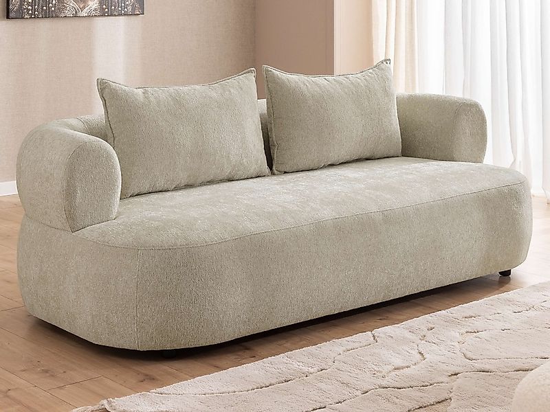 Home affaire 3-Sitzer "LUSSAC 3-Sitzer Design-Sofa mit Zierkissen, Maße B/T günstig online kaufen