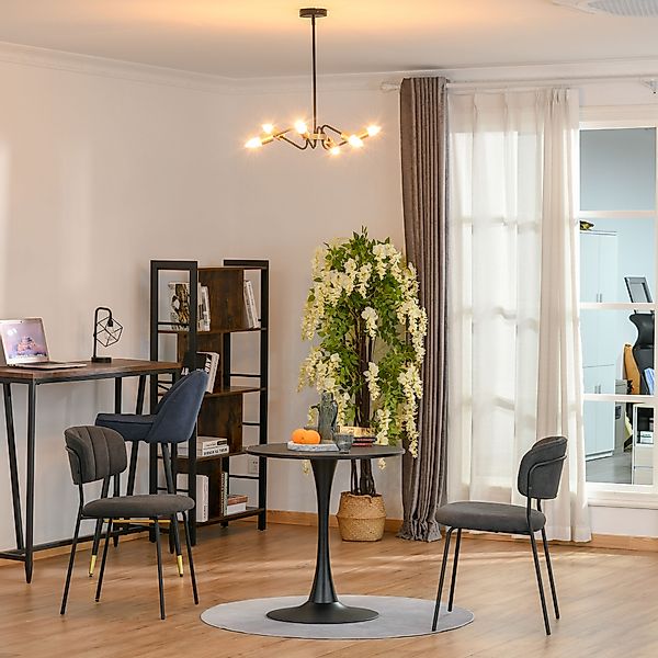 HOMCOM Kronleuchter elegante Hängelampe 6-flammig höhenverstellbar E27 schw günstig online kaufen