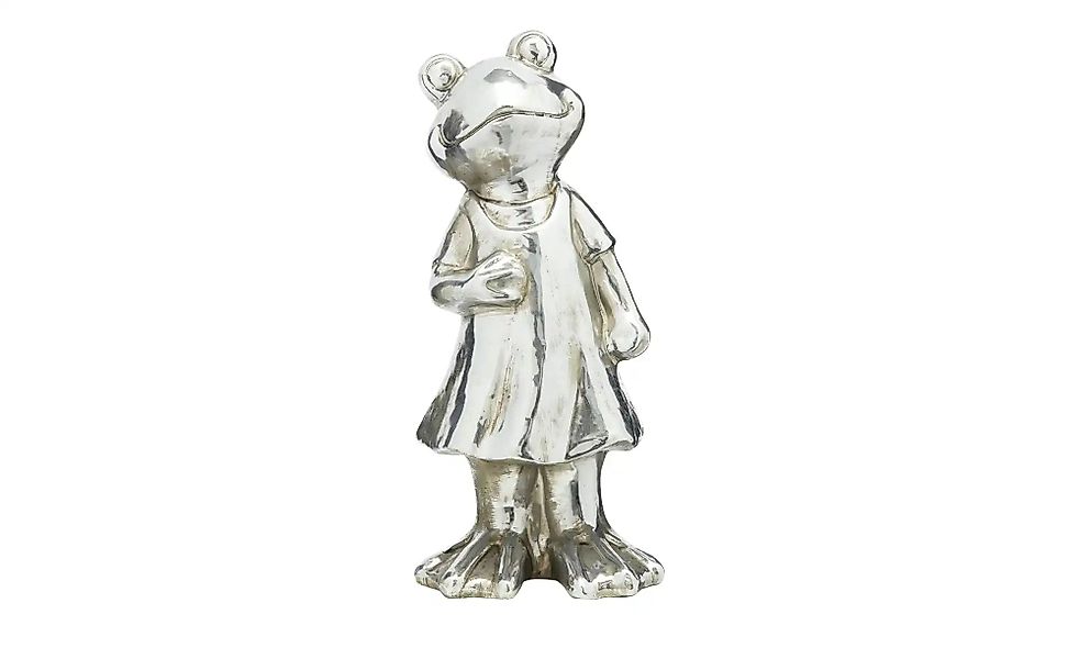 HOME STORY Deko Frosch   ¦ silber ¦ Polyresin (Kunstharz) ¦ Maße (cm): B: 1 günstig online kaufen