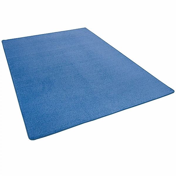 Snapstyle Trend Velours Teppich Joy Blau 80x400cm günstig online kaufen