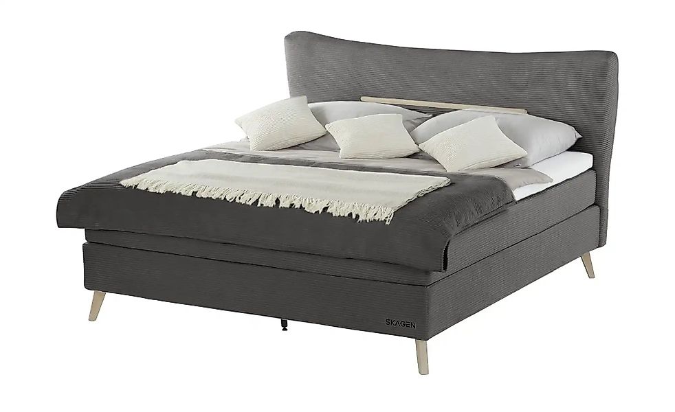 SKAGEN STUDIO Boxspringbett  Vestre ¦ grau ¦ Maße (cm): B: 194 H: 123 Bette günstig online kaufen