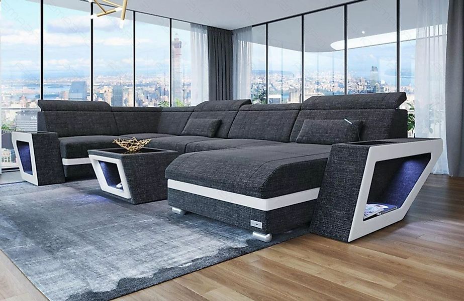 Sofa Dreams Wohnlandschaft Polstersofa Stoff Couch Catania U Form Stoffsofa günstig online kaufen