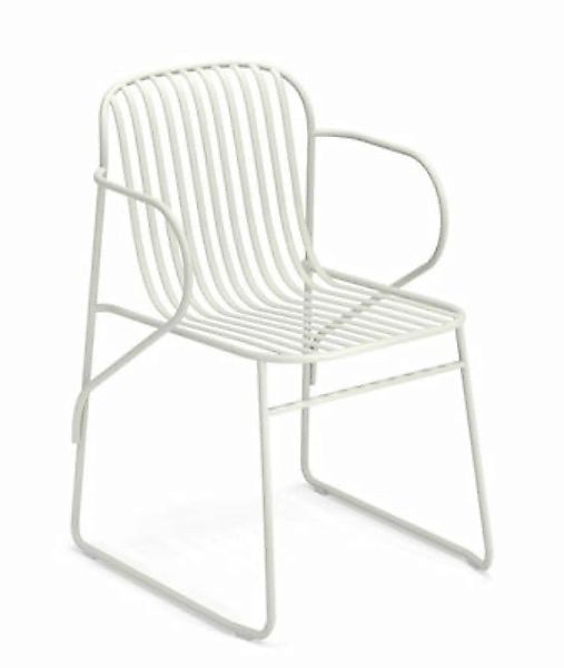 Stapelbarer Sessel Riviera metall weiß / Metall - Emu - Weiß günstig online kaufen