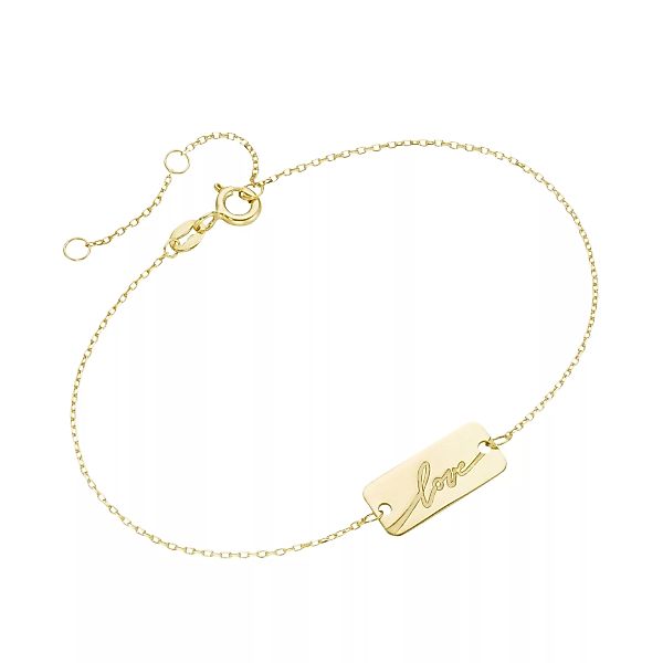 Luigi Merano Armband "mit Plättchen mit Schriftzug Love, Gold 375" günstig online kaufen