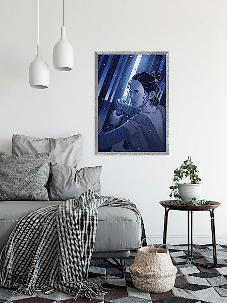 Komar Wandbild "Star Wars Jedimaster Rey" Disney Set, 1 Stk. tlg. 40 x 50 c günstig online kaufen