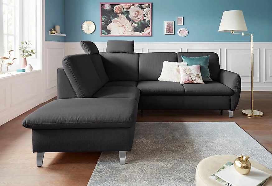 sit&more Ecksofa "Santo L-Form", mit Federkern, wahlweise mit Bettfunktion günstig online kaufen