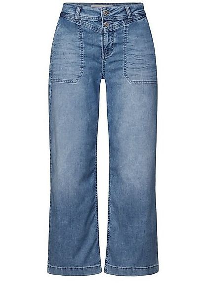 STREET ONE Gerade Jeans – 7/8-Jeans mit blauer Waschung im Casual Fit günstig online kaufen
