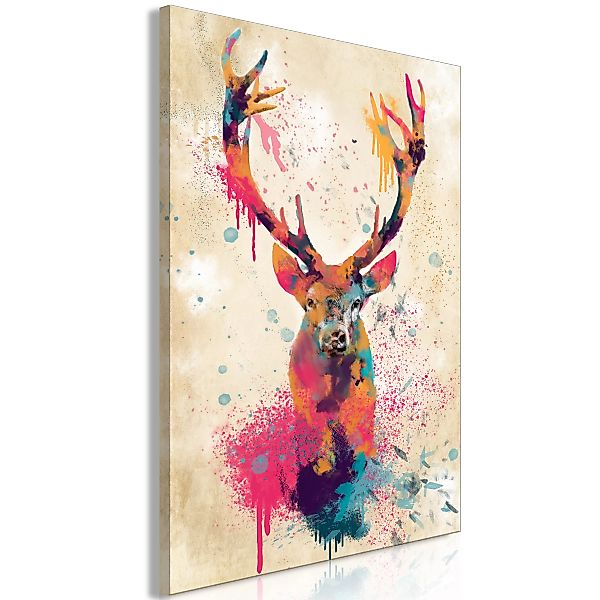 artgeist Wandbild Watercolor Deer (1 Part) Vertical mehrfarbig Gr. 40 x 60 günstig online kaufen