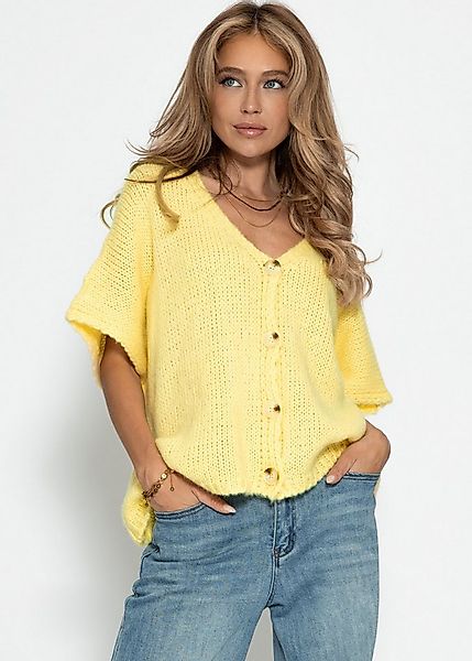 SASSYCLASSY Cardigan Oversize Strickweste für Damen Ärmellose Weste aus Str günstig online kaufen