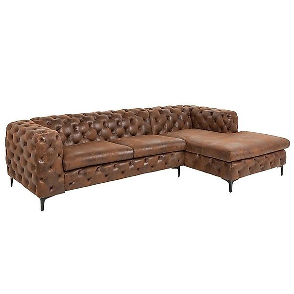 riess-ambiente Ecksofa MODERN BAROCK 275cm antik braun, Einzelartikel 1 Tei günstig online kaufen