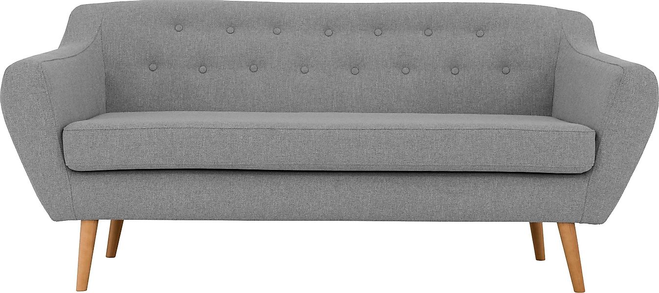 Home affaire 3-Sitzer "Renne" mit Heftung im Rücken im skandinavischem Stil günstig online kaufen