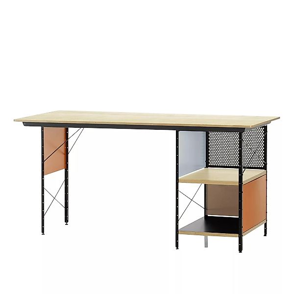 Vitra - Eames Desk Unit EDU Schreibtisch - ahorn/multicolor/Gestell schwarz günstig online kaufen
