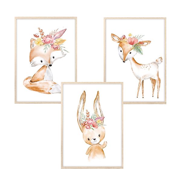 MeinBaby123® Poster Bilder Kinderzimmer, Tiere Poster günstig online kaufen