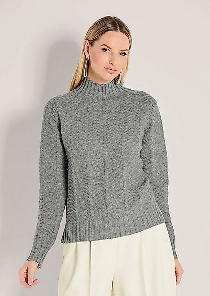 MADELEINE Strickpullover Eleganter Winterpullover mit Strukturstrick Fein g günstig online kaufen