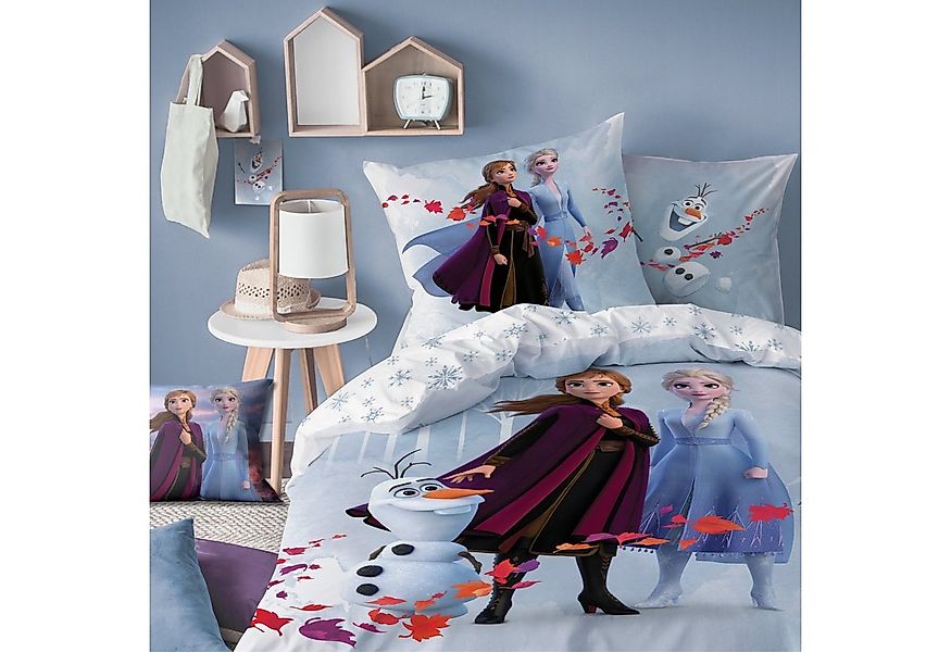 MTOnlinehandel Bettwäsche Frozen Eiskönigin 135x200+80x80 cm, 100 % Baumwol günstig online kaufen