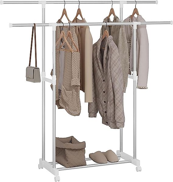 Woltu Kleiderständer, mit Rollen und Ablage, günstig online kaufen