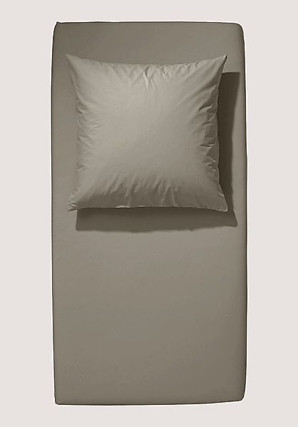 hessnatur Satin Spannbettlaken aus Bio-Baumwolle - grün - Größe 140-160x200 günstig online kaufen